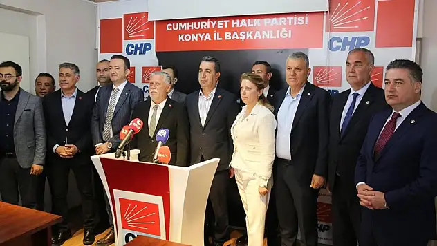 CHP Genel Başkan Yardımcısı Erhan Adem, Konya'da basın toplantısı düzenledi