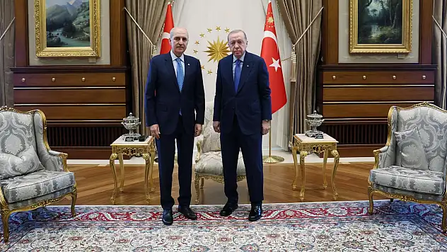 Cumhurbaşkanı Erdoğan, TBMM Başkanı Kurtulmuş'u kabul etti