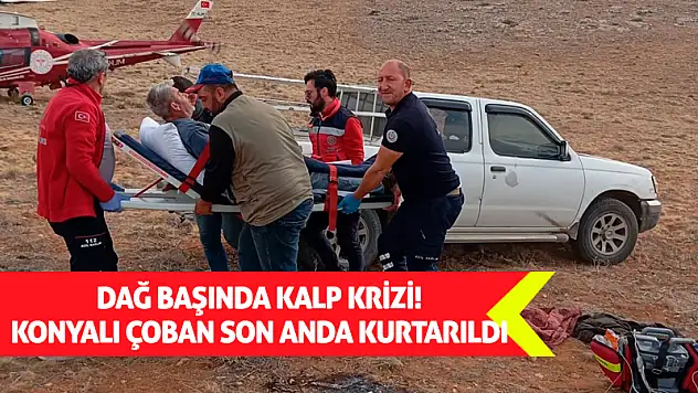Dağ Başında Kalp Krizi! Konyalı Çoban Son Anda Kurtarıldı
