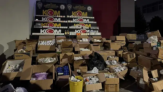 Depoda 1 milyon 123 bin ilaç ele geçirildi