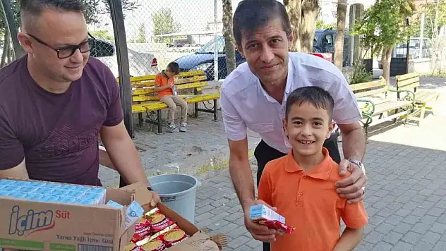 Dünya Süt Gününde öğrencilere süt dağıtıldı