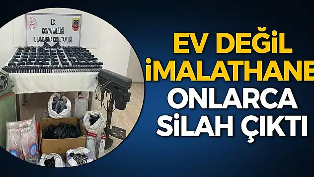 Ev değil imalathane! Onlarca silah çıktı