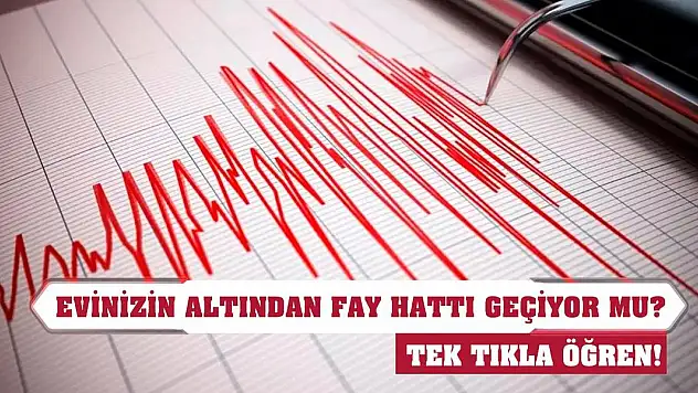Evinizin altından fay hattı geçiyor mu? Tek tıkla öğren!