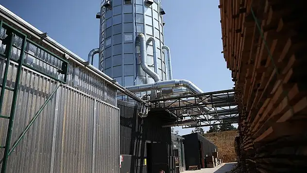 Fabrikanın talaşı enerji olarak geri dönüyor