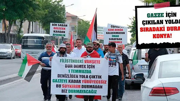 Gazze için çıkılan yolda sıradaki durak Konya!