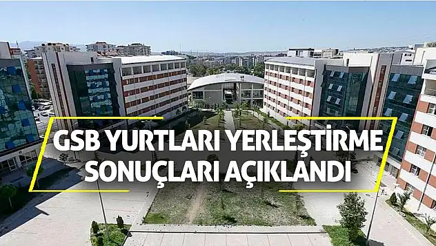 GSB Yurtları yerleştirme sonuçları açıklandı