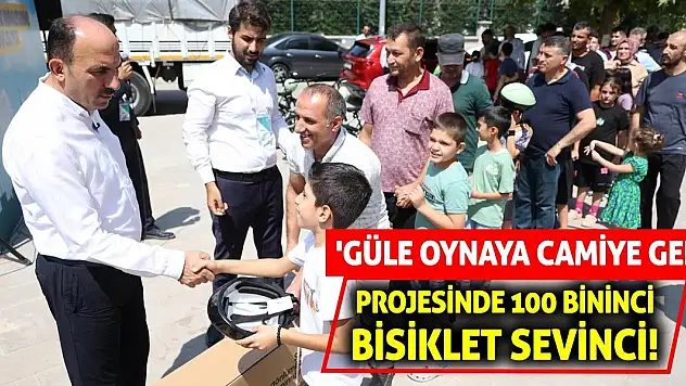 'Güle Oynaya Camiye Gel' Projesinde 100 Bininci Bisiklet Sevinci!