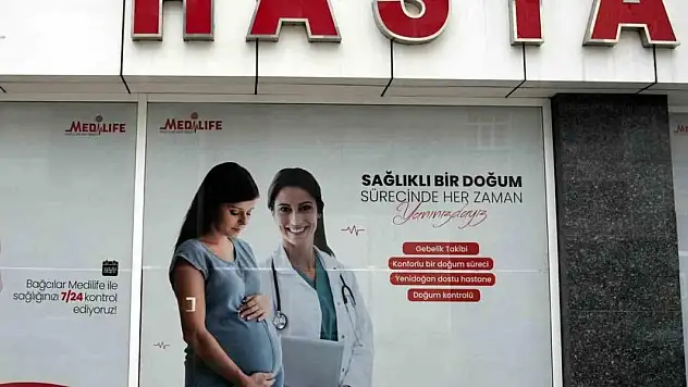 Hastane camında 'Yenidoğan dostu hastane' yazısı dikkat çekti!