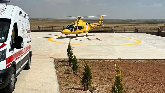 Hava ambulansı kalp krizi geçiren hasta için havalandı