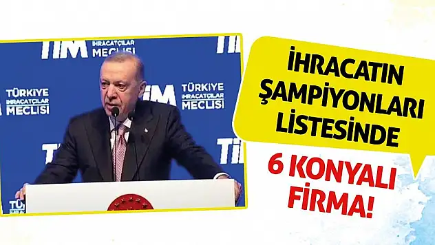İhracatın Şampiyonları Listesinde 6 Konyalı Firma!