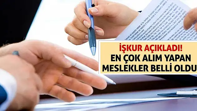 İŞKUR Açıkladı! En Çok Alım Yapan Meslekler Belli Oldu!