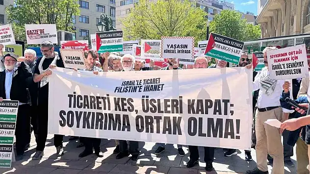 İsrail'le ticari ilişkilerin son bulması için eylem yapıldı