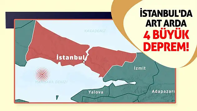 İstanbul'da art arda 4 büyük deprem!