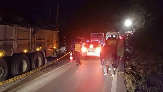 Kamyondan düşen tomruklar otomobilin üzerine devrildi: Sürücü hayatını kaybetti