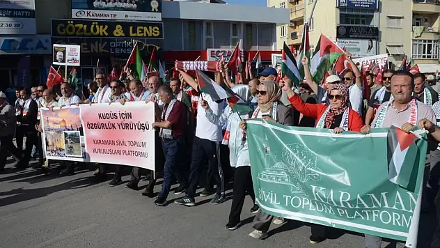 Karaman'da İsmail Heniyye için yürüyüş düzenlendi