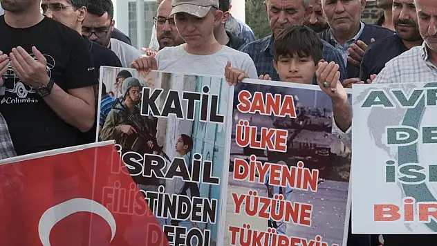 Karapınar'da Filistin'e destek yürüyüşü düzenlendi