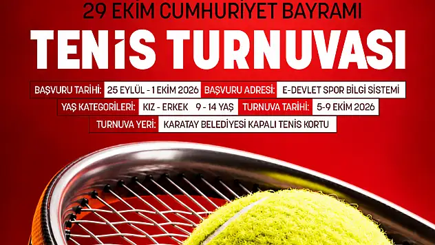 Karatay'da Cumhuriyet Bayramı coşkusu kortlara taşınacak
