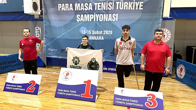 Karatay, Para Masa Tenisi Türkiye Şampiyonası'nda madalyalarla döndü