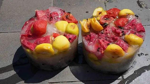 Kavurucu sıcaklarda hayvanlar buzlu kokteyl ile serinliyor