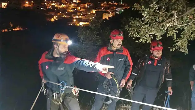 Kayalıklarda mahsur kalan şahıs AFAD ekiplerince kurtarıldı