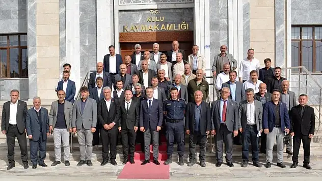 Kaymakam Canpolat mahalle muhtarları ile bir araya geldi