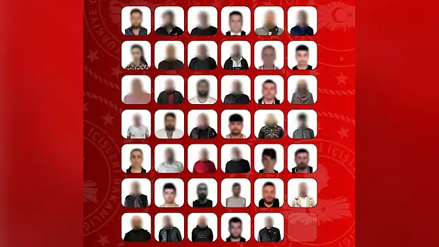 Kırmızı bültenle ve ulusal seviyede aranan 41 firari suçlu yakalandı