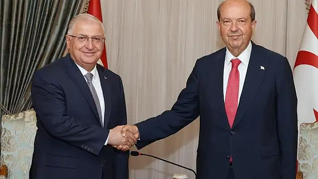 KKTC Cumhurbaşkanı Tatar, Bakan Güler'i kabul etti