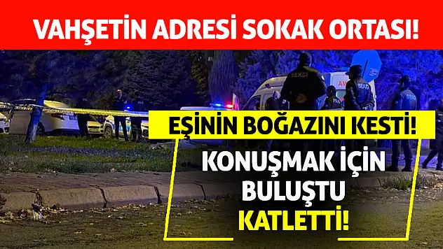 Konuşmak için çağırdığı eşini sokak ortasında katletti!