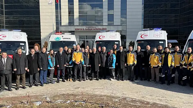 Konya 112 acil servis ağı genişliyor! Filoya 14 yeni araç eklendi!