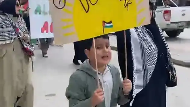 Konya'da Filistin'e destek yürüyüşü yapıldı