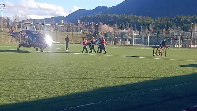 Konya'da hava ambulansı kalp krizi geçiren hasta için havalandı