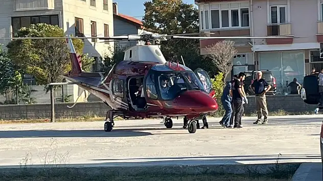 Konya'da hava ambulansı kalp krizi geçiren hasta için havalandı!
