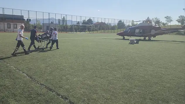Konya'da hava ambulansı rahatsızlanan hasta için havalandı