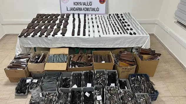 Konya'da jandarma nefes aldırmadı! Adeta cephanelik çıktı