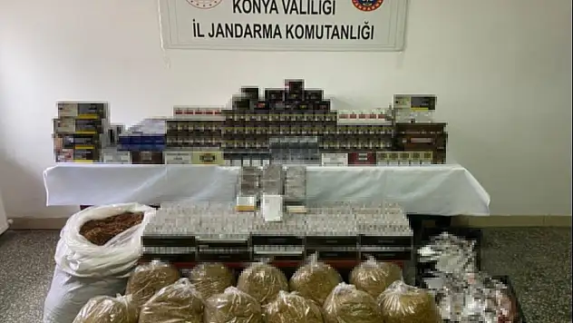 Konya'da jandarmadan tütün kaçaklarına operasyon!