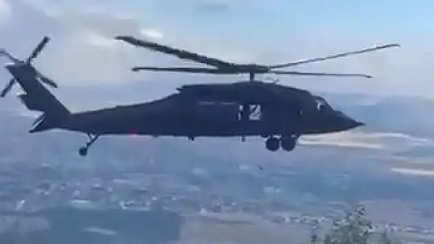 Konya'da kayalıklardan düşen kadına askeri helikopterli operasyon!