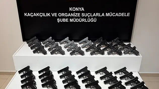 Konya'da ruhsatsız silah operasyonunda 2 şüpheli yakalandı