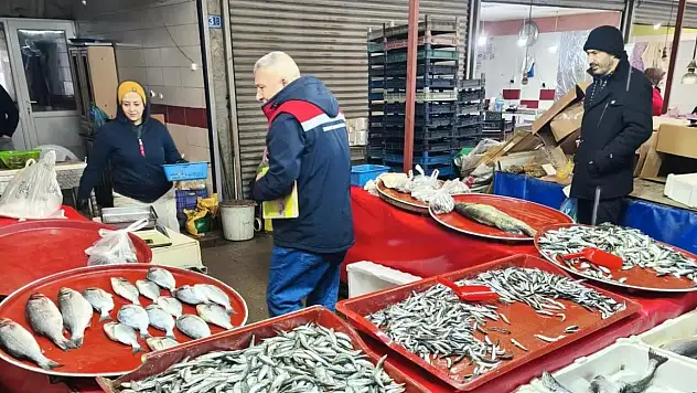 Konya'da su ürünleri denetlendi, balık boyları tek tek ölçüldü