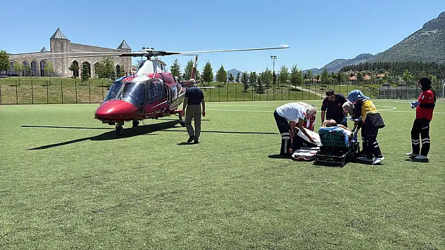 Konya'da zamana karşı yarış! Hava ambulansıyla sevk edildi