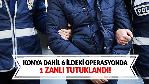 Konya dahil 6 ildeki operasyonda 1 zanlı tutuklandı!