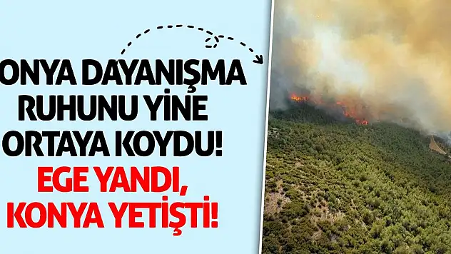 Konya dayanışma ruhunu yine ortaya koydu! Ege yandı, Konya yetişti!