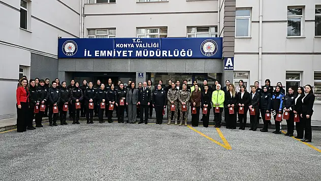 Konya Emniyeti'nden kadın polislere anlamlı sürpriz!