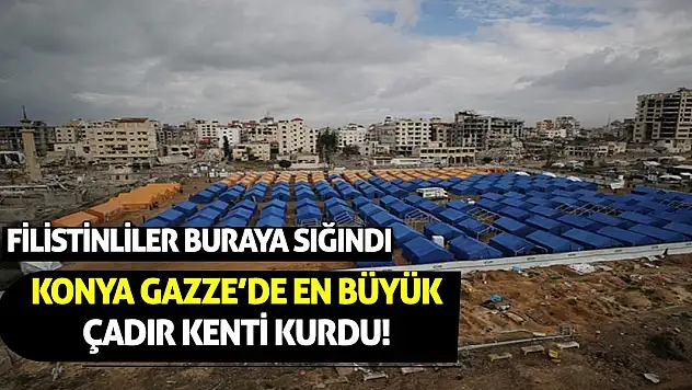 Konya, Gazze'de en büyük çadır kenti kurdu!