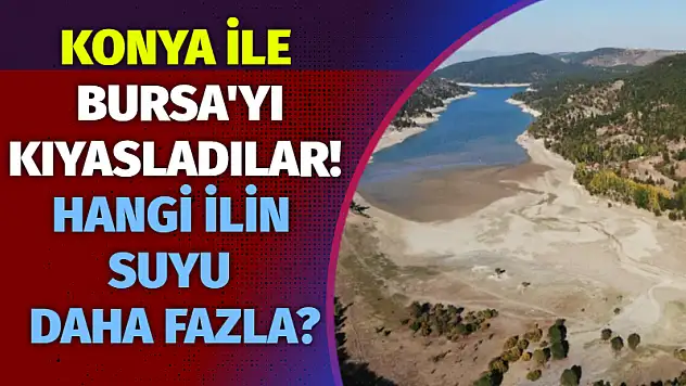 Konya ile Bursa'yı kıyasladılar! Hangi ilin suyu daha fazla?