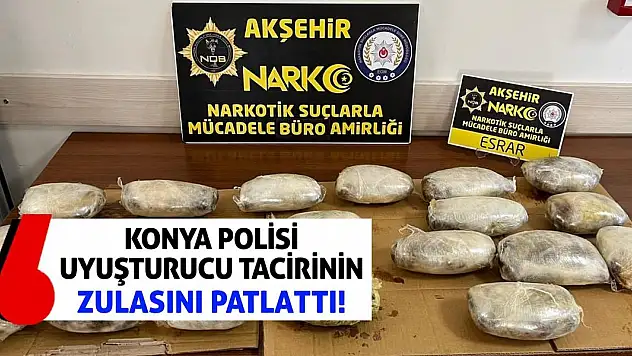 Konya Polisi Uyuşturucu Tacirinin Zulasını Patlattı!