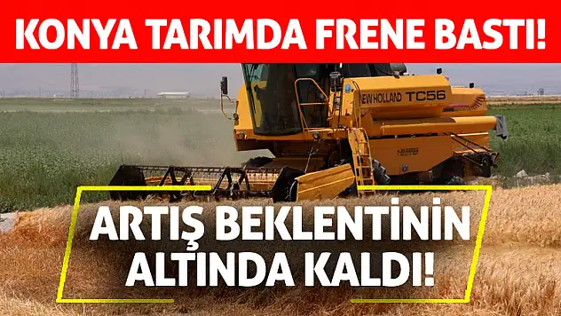 Konya Tarımda Frene Bastı! Artış Beklentinin Altında Kaldı!