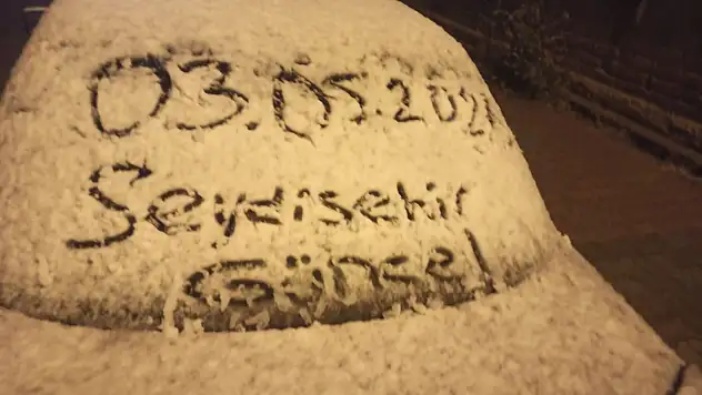 Konya'ya Mayıs ayında kar sürprizi