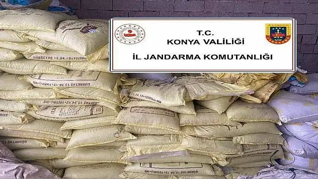 Konya'da 1 milyon liralık kaçak gübre ele geçirildi