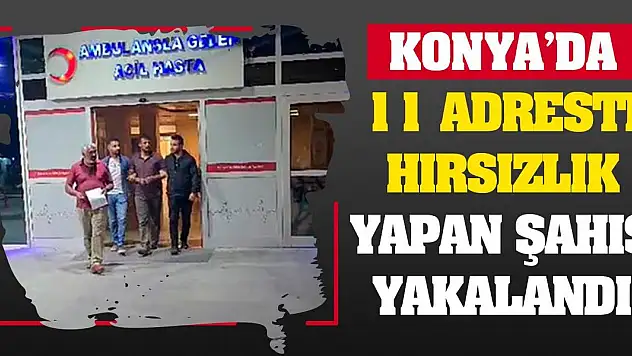 Konya'da 11 adreste hırsızlık yapan şahıs yakalandı