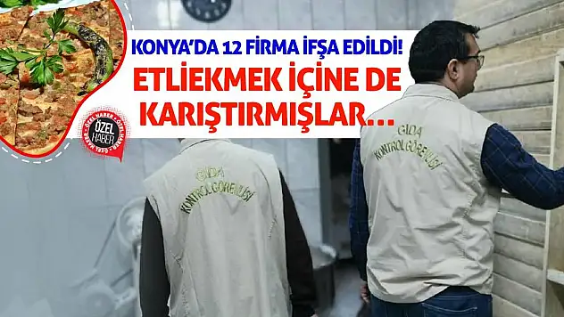 Konya'da 12 Firma İfşa Edildi! Etliekmek İçine de Karıştırmışlar…